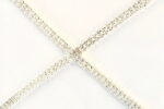 Chain double rhinestone x-cross